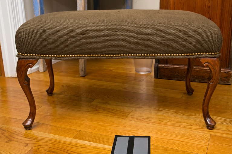 Mahogany Antique French-Style Walnut Bench