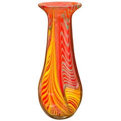 Vintage Pulled-Feather Vase