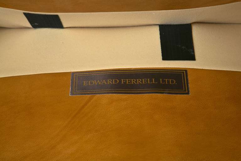 Mid-Century Modern Leather Club Chair by Edward Ferrell