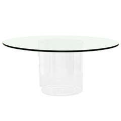 Mid-Century Snail Base Lucite Cocktail Table