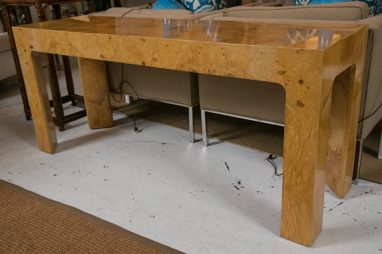 Burl Wood Console At 1stdibs Stunning Piece Of The Mid Century This Well Proportioned Burl Wood Console Makes