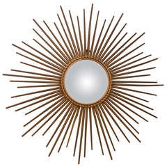 Miroir Sunburst de la Chaty of Vaullaris des années 1950