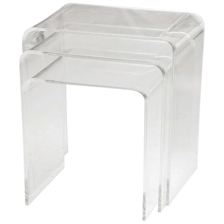 Mid-Century Lucite Nesting Tables at 1stDibs