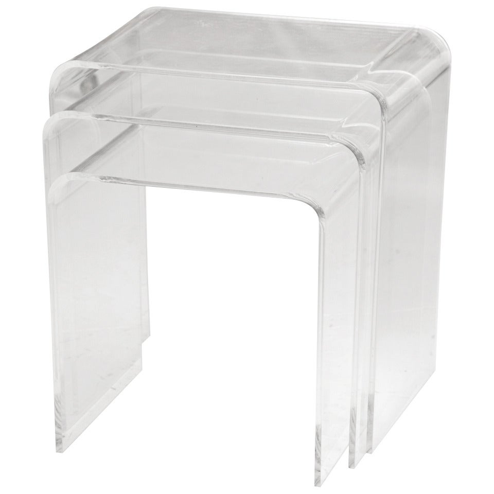 Mid-Century Lucite Nesting Tables