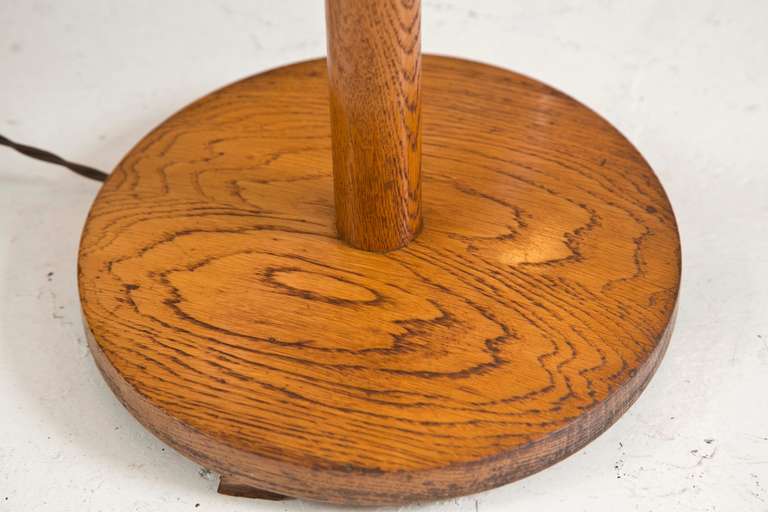 Swedish Midcentury Oak Floor Lamp from Sweden