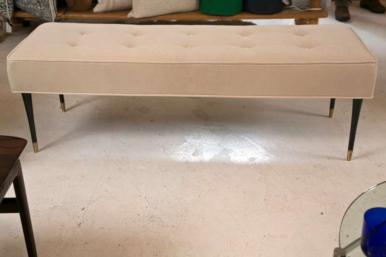 Mid-Century Tufted Bench