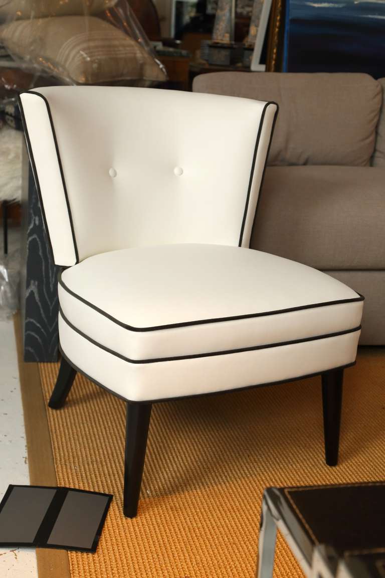 Midcentury Custom Vinyl Lounge Chair