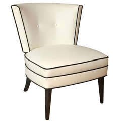 Midcentury Custom Vinyl Lounge Chair