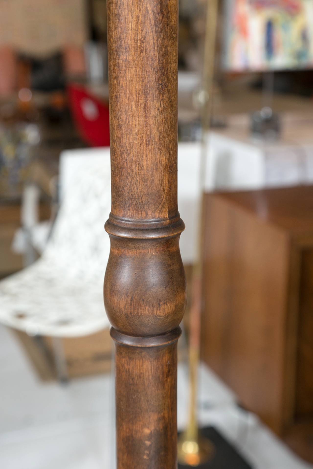 Large Turned Wood Floor Lamp at 1stdibs Large Turned Wood Floor Lamp at 1stdibs