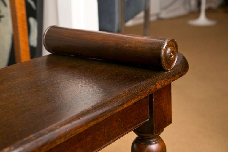 British Colonial Bench in Reverse-Cut Oak From Britain