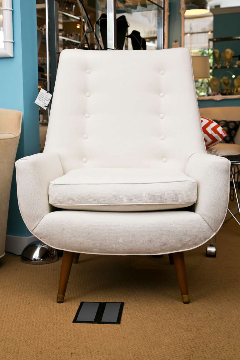 Mid-Century Custom Upholstered Club Chair at 1stdibs