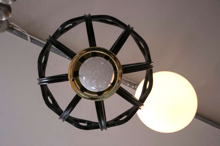 Midcentury Moroccan Modern Pendant Lamp In Excellent Condition In Wilton, CT