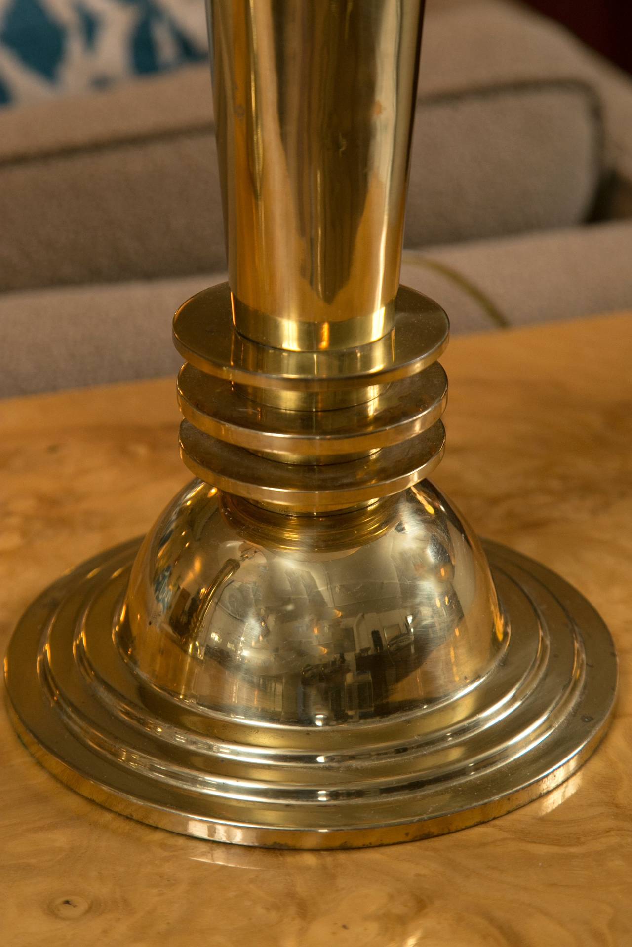 Art Deco Brass Buffet Lamps For Sale at 1stDibs