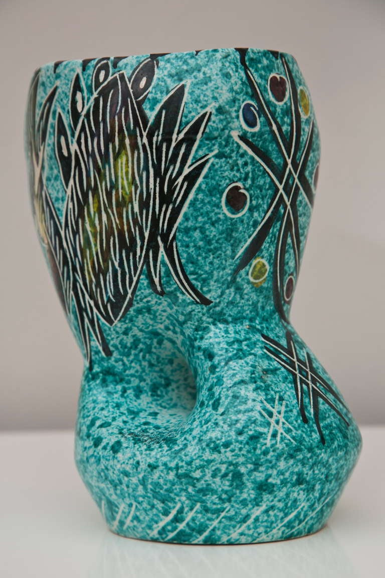 Abstract Vallauris Ceramic Vase