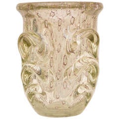 Vintage Moderne 1930's Italian Pulled-Glass Vase
