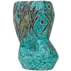 Abstract Vallauris Ceramic Vase