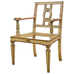 Neoclassical Style Painted Armchair