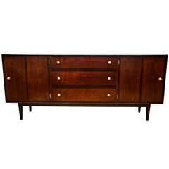 Vintage 1960's Banded Credenza