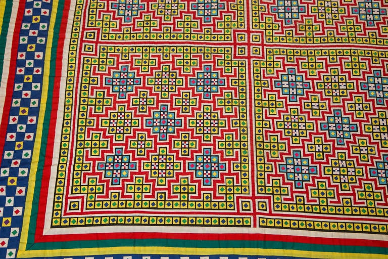 Handwoven Vietnamese Quilt at 1stdibs