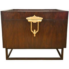 1950's Walnut Bar Cabinet