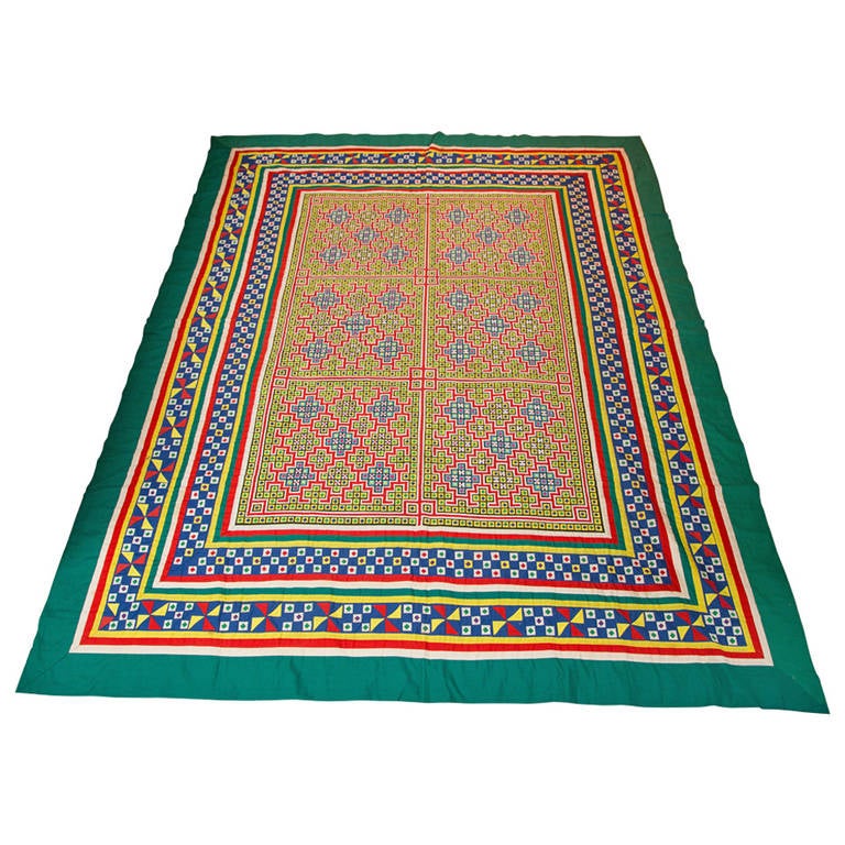 Handwoven Vietnamese Quilt at 1stdibs