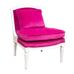 Plum Velvet Salon Chair