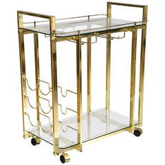 Brass Two-Tier Deco Barcart