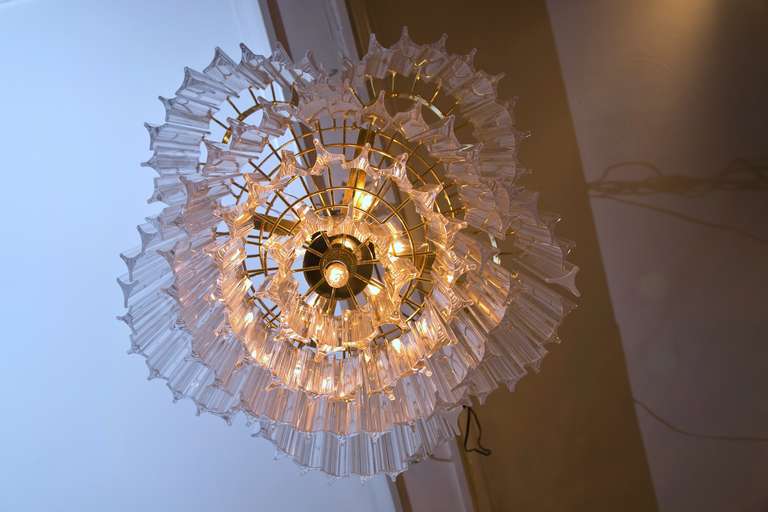 Mid Century Lucite Chandelier In Excellent Condition In Wilton, CT