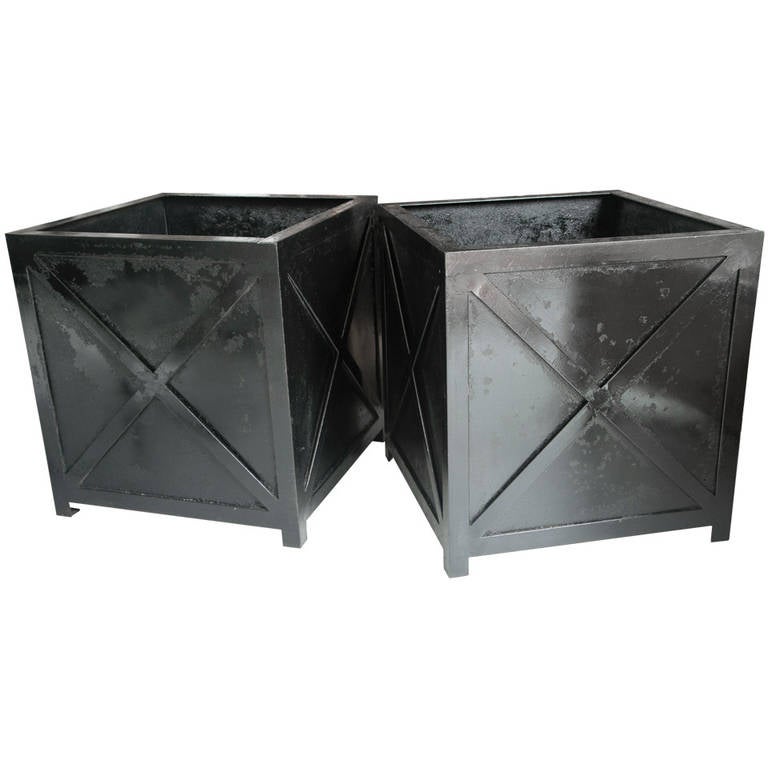 Antique French Iron Planter Boxes at 1stdibs