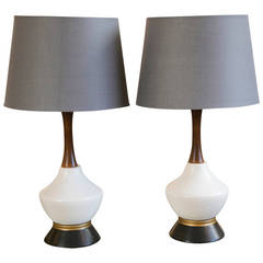 Pair of Mid-Century Ceramic Lamps