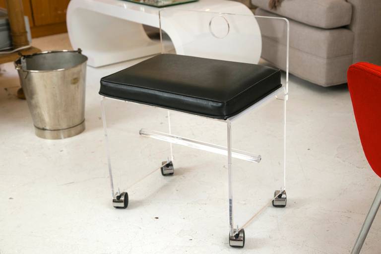 Mid-Century Lucite Vanity Stool