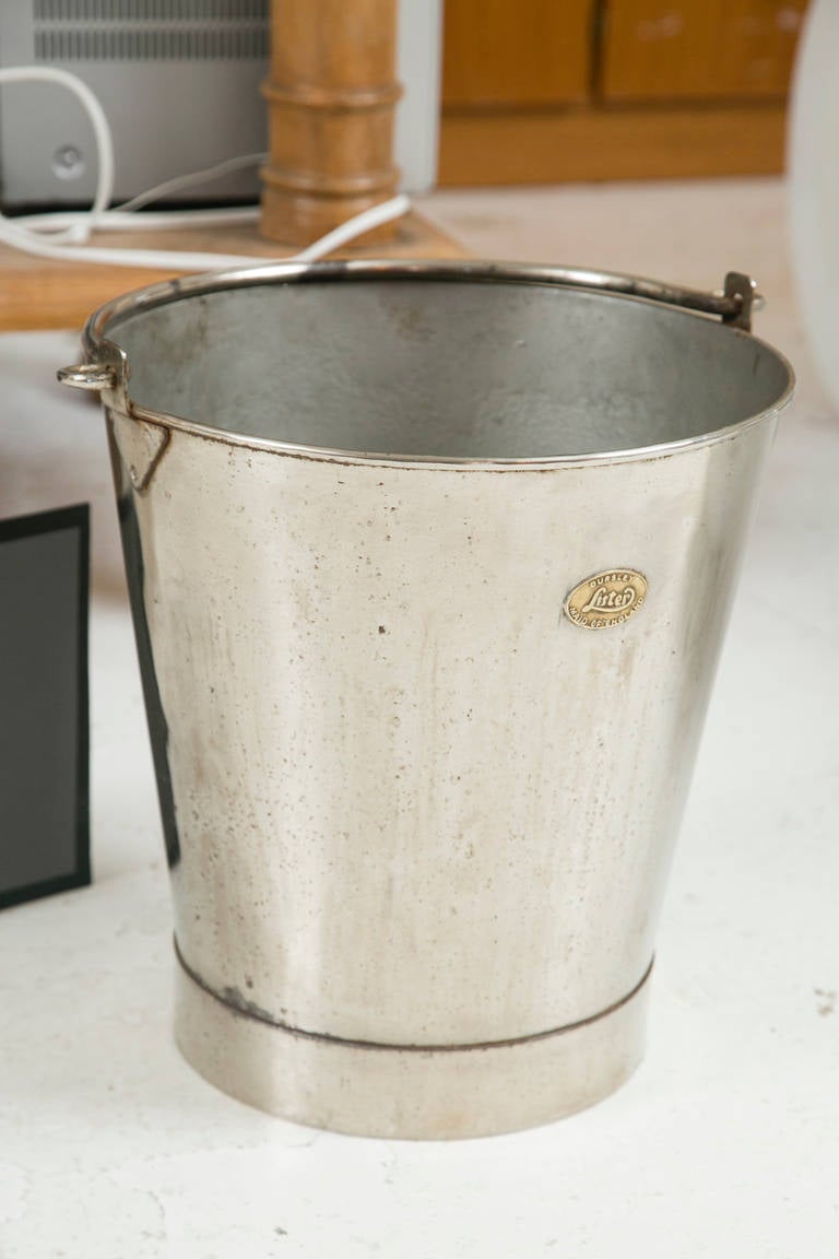 Fine condition vintage British farm pail. Maker's mark reads, 
