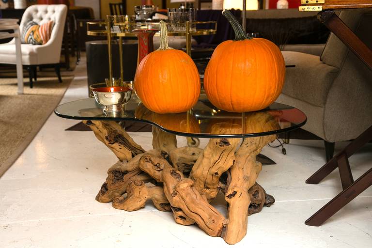 1960s Driftwood Base Coffee Table 4
