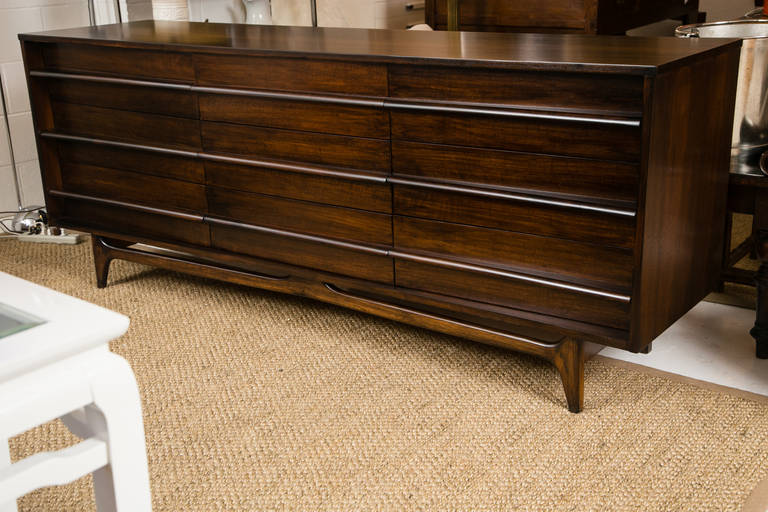 Mid-Century Curved Front Credenza or Chest