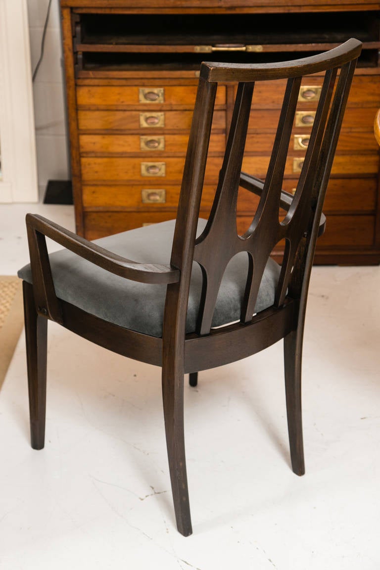 Mid-Century Pair of  Brasilia Dining Chairs In Excellent Condition In Wilton, CT