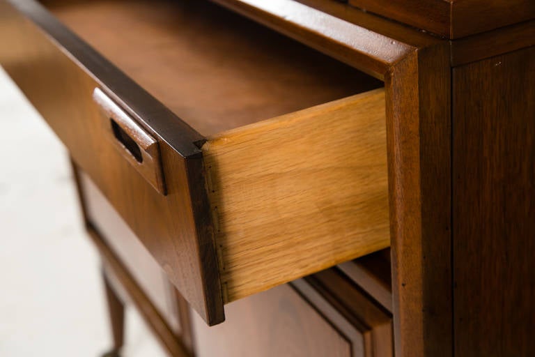 American Mid-Century Custom Flip-Top Bar Cabinet