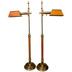 Vintage Chapman Neoclassical Style Library Lamp Pair