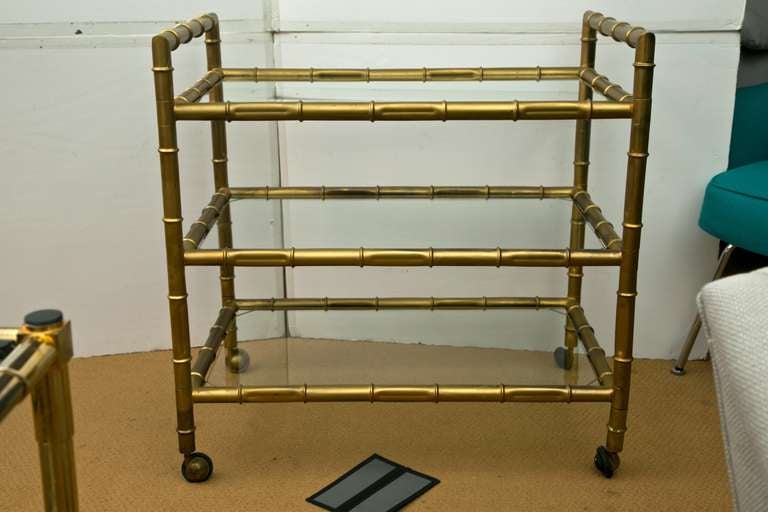 1950's Faux-Bamboo Bar Cart