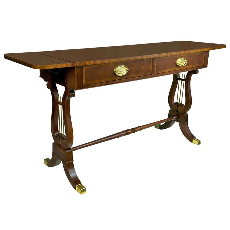 Vintage Baker DropLeaf Sofa / Console Table at 1stDibs drop leaf