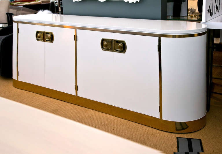 Mastercraft 1960's Lacquer/Brass Cabinet