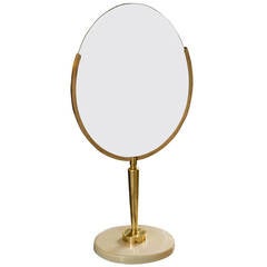 Mid-Century Vanity Mirror on Stand