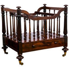 Antique Rosewood Neoclassical Style Canterbury