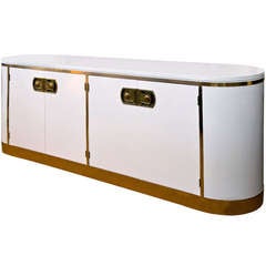 Mastercraft 1960's Lacquer/Brass Cabinet