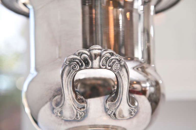 Mid-Century Modern Silver Plate Trophy Champagne Bucket