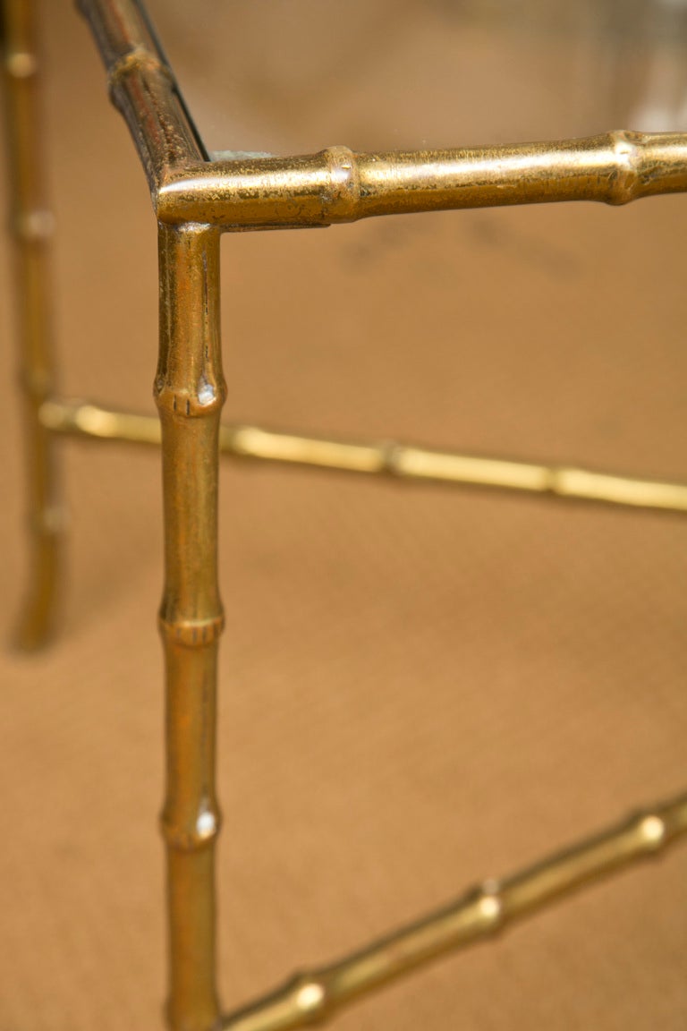 Bagues Style Faux-Bamboo Table In Excellent Condition In Wilton, CT