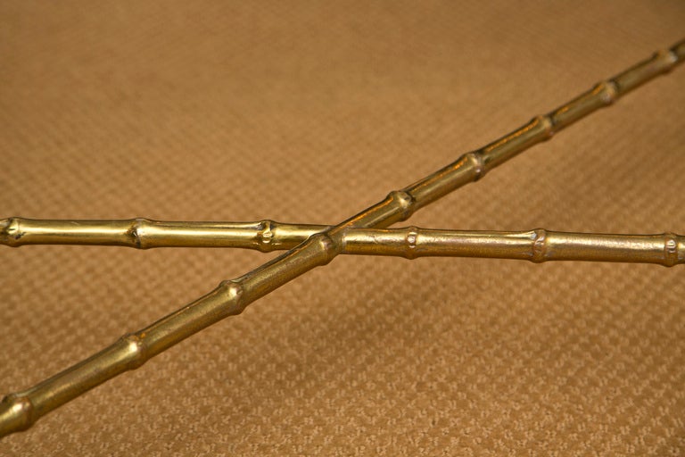 Mid-20th Century Bagues Style Faux-Bamboo Table