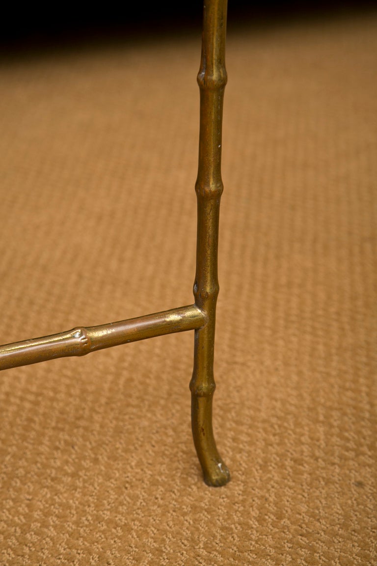 Brass Bagues Style Faux-Bamboo Table