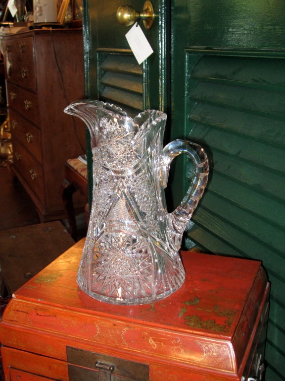 Beautiful American cut glass pitcher
