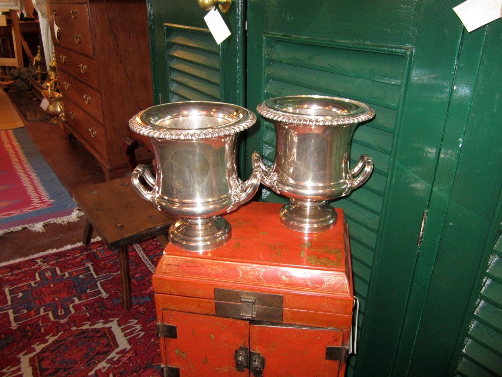 Mathew Boulton Silver Wine Coolers, pair