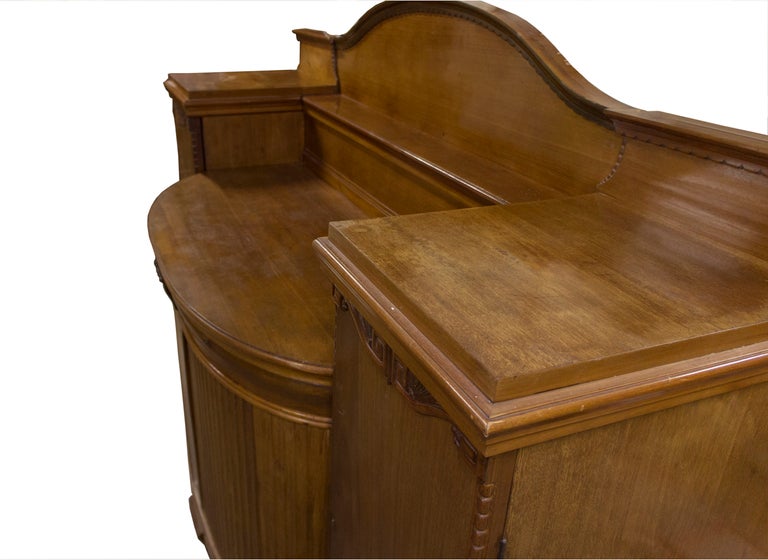 Swedish Blonde Mahogany Neoclassical Centerpiece Server For Sale